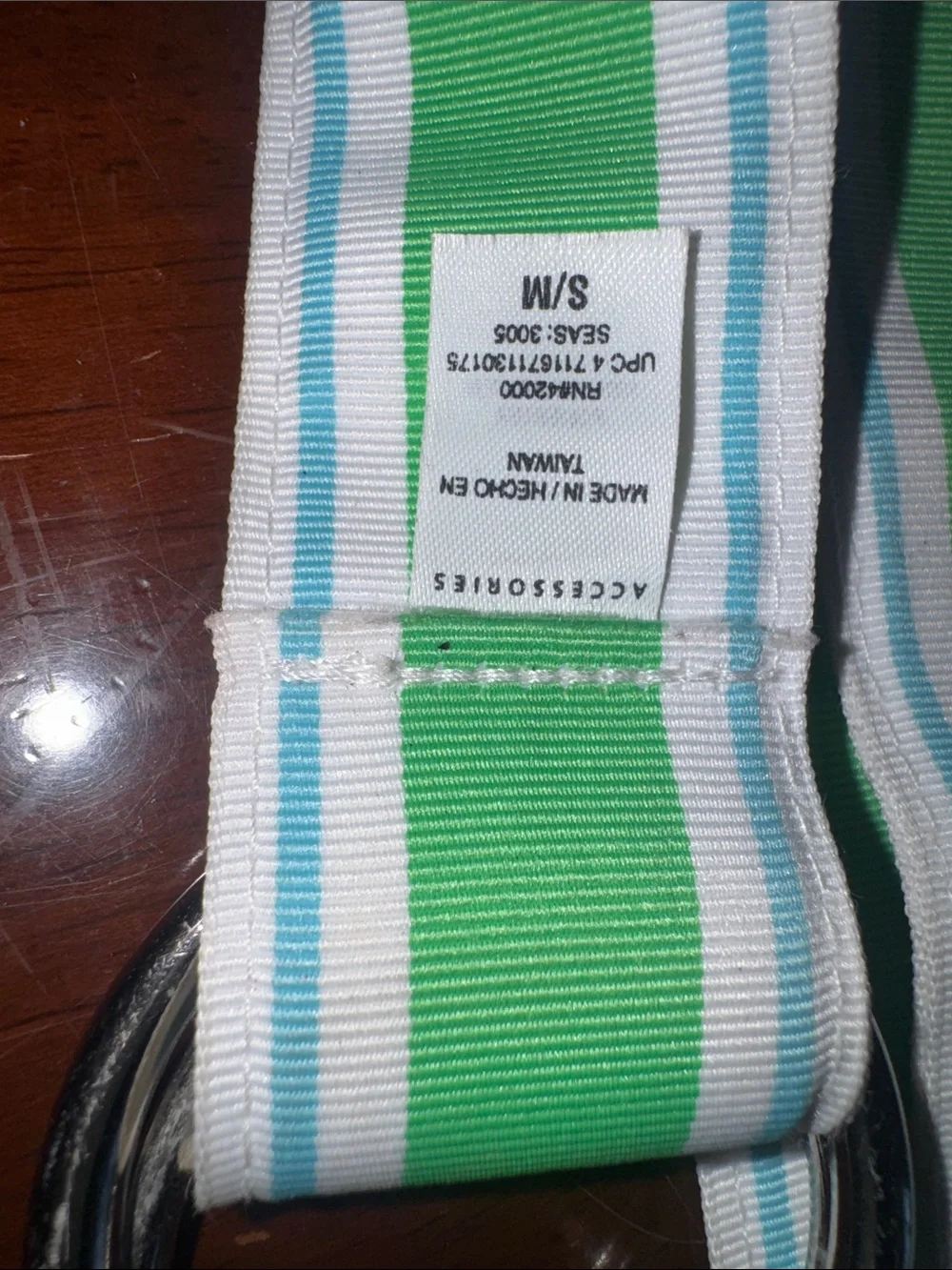 Accessorize striped fabric